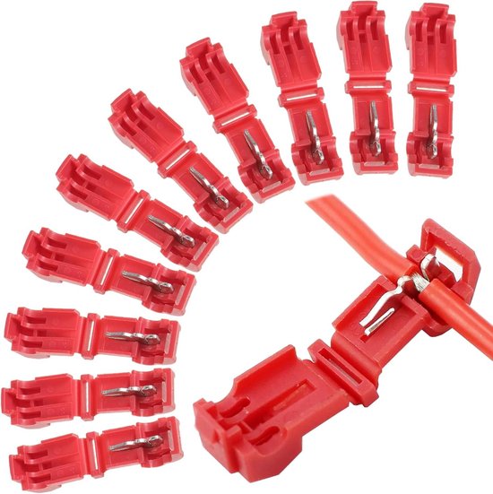 Kabelconnectoren/aansluitklemmen 10 stuks voor robotmaaier - Begrenzingskabel - Laadstation - T-aftakverbinder - Aftakklemmen - Stroomdief - Snelverbinder - Compatibel met Gardena - Husqvarna - Automower - Worx van Merkloos	