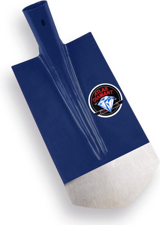 Kabelschop, Diepschop Atlas Diamant 16 cm 3/4 opgebogen, onderkant spits, blauw gelakt, gepolijst en gehard van Atlas