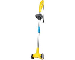 KAD® Elektrische Onkruidborstel - Onkruidverwijderaar inclusief 2 Borstels - Telescopisch Verstelbaar 118cm - Geel