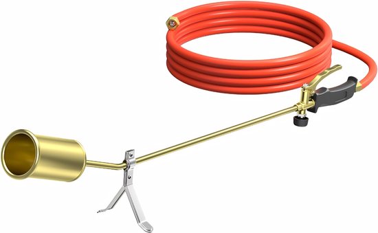 KAD® Onkruidbrander - Inclusief Ergonomische Handgreep - Onkruidbrander Gas - Rood - 20cm x 13cm x 81cm
