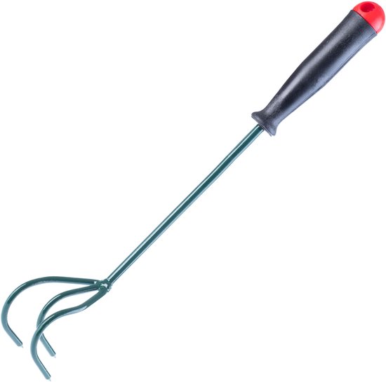 KADAX bebouwer met 3 tanden, kleine bloemklauw met steel, tuinaccessoire van metaal, tuinhak voor het losmaken van de grond, cultivator voor tuin, bloemenhark (30 cm) van Merkloos	