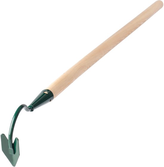KADAX bebouwer, tuinklauw, tuinhak voor het losmaken van de grond, cultivator voor tuin, metalen handbebouwer, bloemklauw, tuinaccessoires, bloemenhark, vloerventilator (1 tanden, met houten steel) van Merkloos	