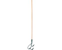 KADAX bebouwer, tuinklauw, tuinhak voor het losmaken van de grond, cultivator voor tuin, metalen handbebouwer, bloemklauw, tuinaccessoires, bloemenhark, vloerventilator (3 tanden, met houten steel) van KADAX