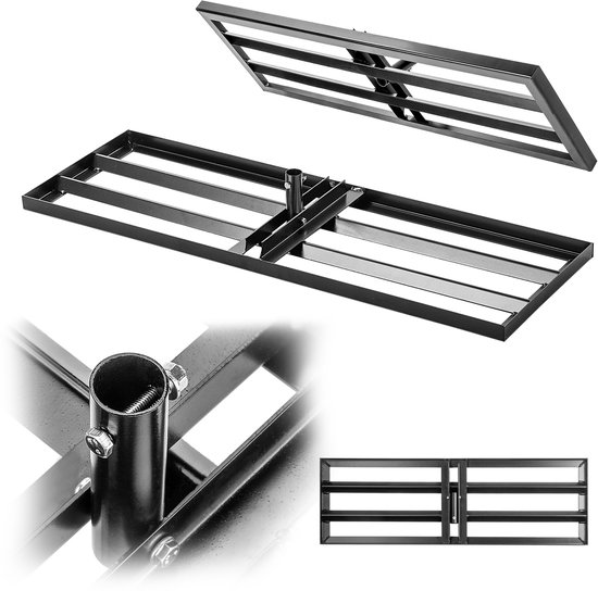 KADAX Gazonrakel 89 x 29 cm, nivelleringshark voor gazononderhoud, gazonnivelleringshark voor het nivelleren van bodem, gazonplanner, metaal van Merkloos	