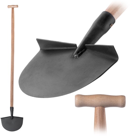 KADAX Gazonrandsteker met lange houten steel en gehard stalen blad, tuingereedschap voor nauwkeurige scheiding van gazonranden, randsteker (met steel) van Merkloos	