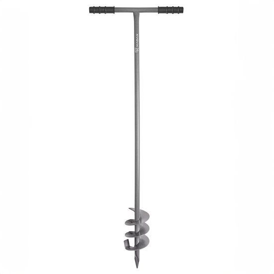 KADAX Grondboor voor het planten van bomen, T-vormige handboor voor tuinieren, tuinboor voor hekpalen, plantenboor met handgreep (Ø 110 mm) van Merkloos	