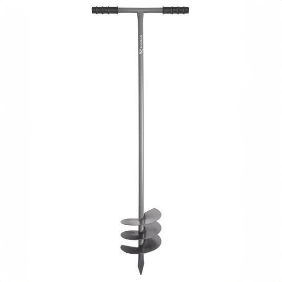 KADAX Grondboor voor het planten van bomen, T-vormige handboor voor tuinieren, tuinboor voor hekpalen, plantenboor met handgreep (Ø 140 mm) van KADAX