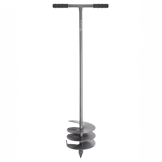 KADAX Grondboor voor het planten van bomen, T-vormige handboor voor tuinieren, tuinboor voor hekpalen, plantenboor met handgreep (Ø 200 mm) van Merkloos	