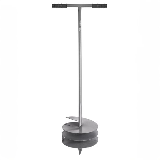 KADAX Grondboor voor het planten van bomen, T-vormige handboor voor tuinieren, tuinboor voor hekpalen, plantenboor met handgreep (Ø 260 mm) van Merkloos	