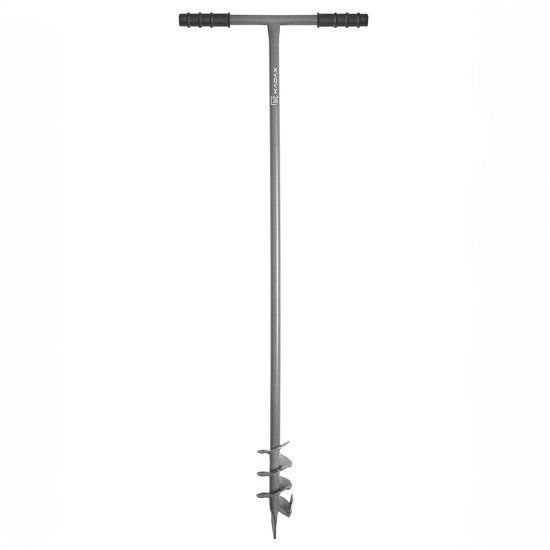 KADAX Grondboor voor het planten van bomen, T-vormige handboor voor tuinieren, tuinboor voor hekpalen, plantenboor met handgreep (Ø 80 mm) van KADAX