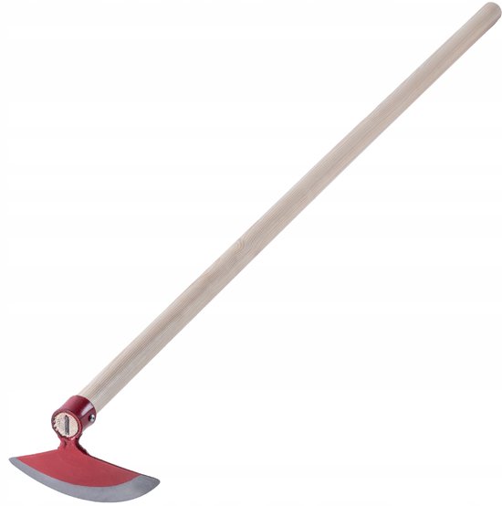KADAX Hak met metalen kop, tuinhak met steel van hout, trekhaak voor het verwijderen van onkruid, onkruid, tuinaccessoires voor wieden (halfrond, breedte: 18 cm, rood) van Merkloos	