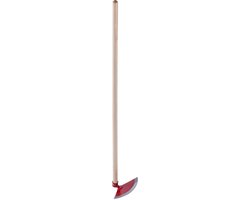 KADAX Hak met metalen kop, tuinhak met steel van hout, trekhaak voor het verwijderen van onkruid, onkruid, tuinaccessoires voor wieden (halfrond, breedte: 23 cm, rood) van Merkloos	