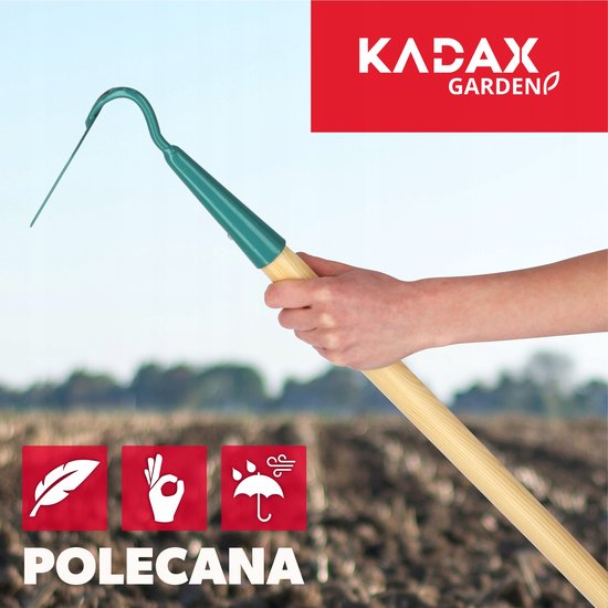 KADAX Hakkel, tuinhak voor dames, geharde hak voor het verwijderen van onkruid, onkruidhak voor het losmaken van de grond, tuinaccessoires voor het luchten en wieden van de grond (140 cm, werkdeel: van Merkloos	
