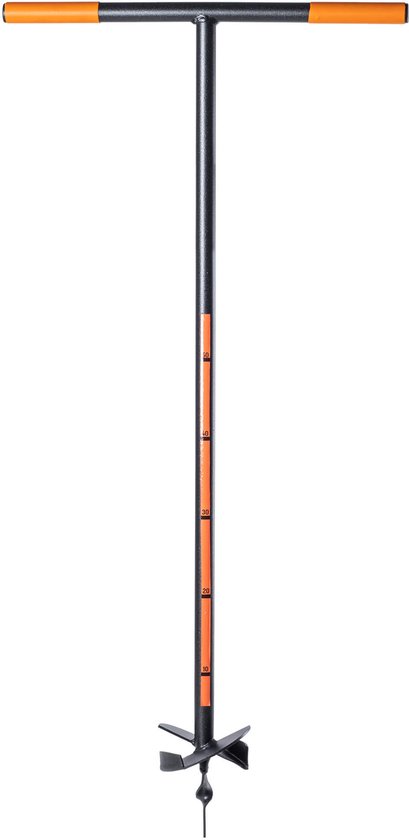 KADAX Handboor, grondboor van metaal, grondboor met dwarsgreep, spiraalboor voor tuin, paalboor, plantenboor, bloembollenboor, paalboor (130 mm) van Merkloos	
