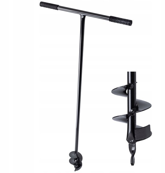 KADAX Handboor, grondboor van metaal, grondboor, paalboor, plantenboor, paalboor voor tuin, planten, handboor, spiraalboor, grondboor, 100 mm van KADAX