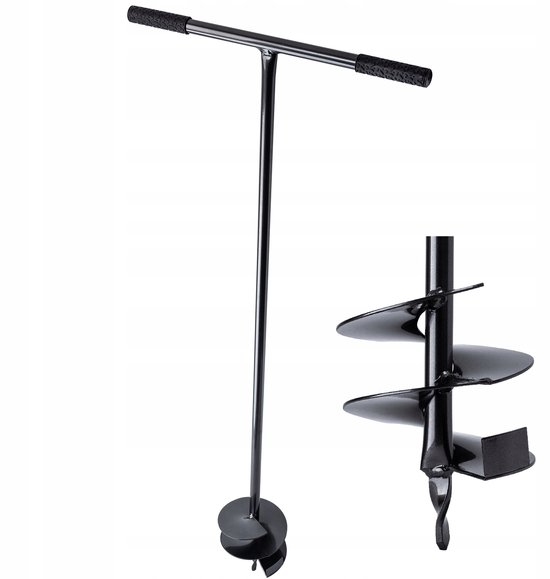 KADAX Handboor, grondboor van metaal, grondboor, paalboor, plantenboor, paalboor voor tuin, planten, handboor, spiraalboor, grondboor, 150 mm van Merkloos	