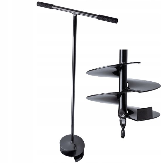 KADAX Handboor, grondboor van metaal, grondboor, paalboor, plantenboor, paalboor voor tuin, planten, handboor, spiraalboor, grondboor, 250 mm van Merkloos	