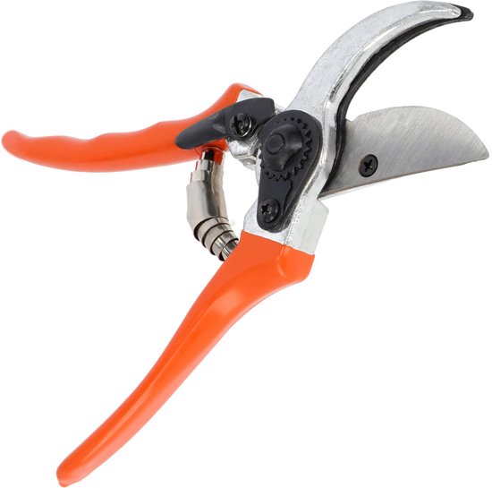 KADAX Handtuinschaar met stalen lemmet, tuinschaar van ABS-kunststof voor bloemen, takken, schaar, fruitschaar, plantenschaar, takkenschaar (oranje) van KADAX