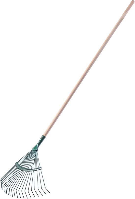 KADAX hark, bladbreken, verstelbare hark met steel voor tuin, gazon, comfortabele tuinhark, bladwaaier, bladbezem, tuingereedschap, tuingereedschap (draad) van Merkloos	