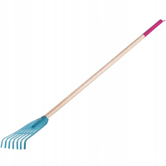 KADAX Hark, bladbreker van kunststof voor dames, hark met lange steel van hout, bladwaaier voor tuin, comfortabele tuinhark, bladbezem, tuingereedschap, tuingereedschap (7 tanden) van KADAX
