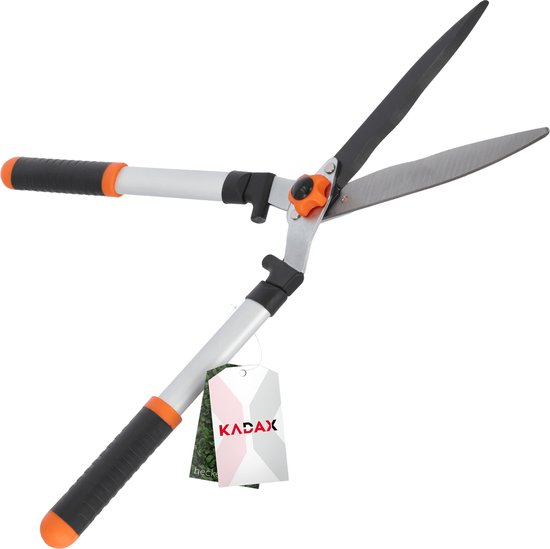 KADAX heggenschaar met stalen messen, handmatige tuinschaar voor haag, takken, bladeren, planten, handige schaar met handgrepen, buxusschaar (L: 58 cm) van KADAX