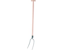 KADAX hooivork, vork, spatvork, grafvork, mistvork, vork voor tuin, draadvork met houten steel, tuinvork van hoogwaardig staal, mestvork, tuinvork (2 tanden, T-greep) van KADAX