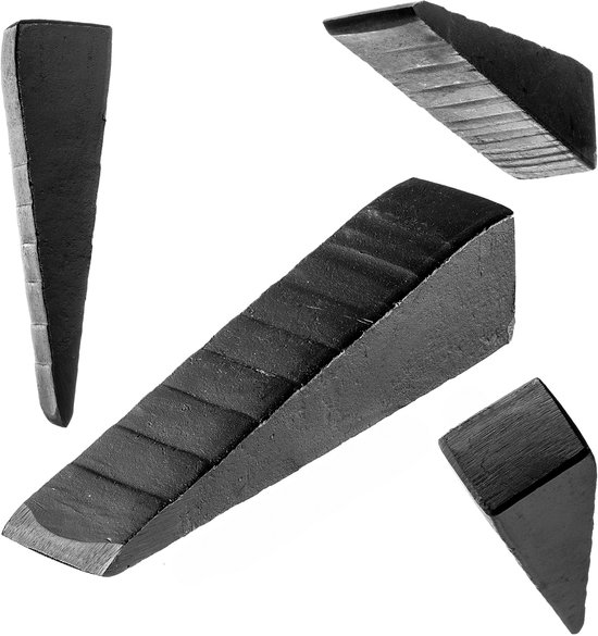 KADAX Houtsplijtwig van staal, 20 x 4 x 5 cm, splijtwig, handmatige wig voor het hakken en splijten van hout, robuuste splinterwig, splijtgranaat, navulwig van Merkloos	