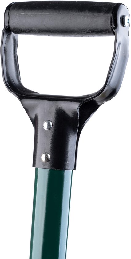 KADAX Metalen schep, zandschep, schep met ergonomische steel, voor tuin, bouw, graven, tuingereedschap, grafschep met stevige handgreep, schep (groen) van KADAX