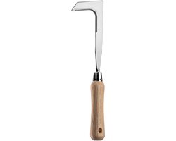 KADAX Onkruidschraper, voegenkrabber van roestvrij staal, onkruidmes met ergonomische houten handgreep, multifunctionele voegenschraper, onkruidverwijderaar voor tuin (29,5 x 8 cm) van Merkloos	