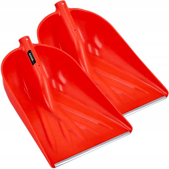 KADAX Oranje sneeuwschuiver, sneeuwschuiver zonder steel, sneeuwschuiver, sneeuwschuiver met aluminium rand, kunststof sneeuwschuiver, sneeuwschuiver (2, breedte: 38,5 cm) van Merkloos	