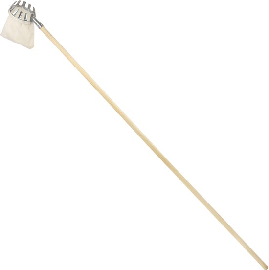 KADAX Plukkers met lange steel van hout, fruitplukker met zak, fruitverzamelaar voor appels, kersen, peren, fruitvanger, appelplukker, fruitsternter (176 cm) van Merkloos	