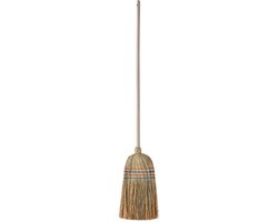 KADAX Rijststrobezem, rijstbezem, houten bezem, functionele strobezem, bezem van zorogras, heksenbezem, rijststro bezem (L: 140 cm) van KADAX