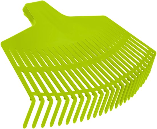 KADAX Robuuste hark van kunstfluweel, bladhark zonder steel, brede hark, bladbreken, tuinhark, bladwaaier, bladveger (rechthoekig groen 45 cm) van Merkloos	