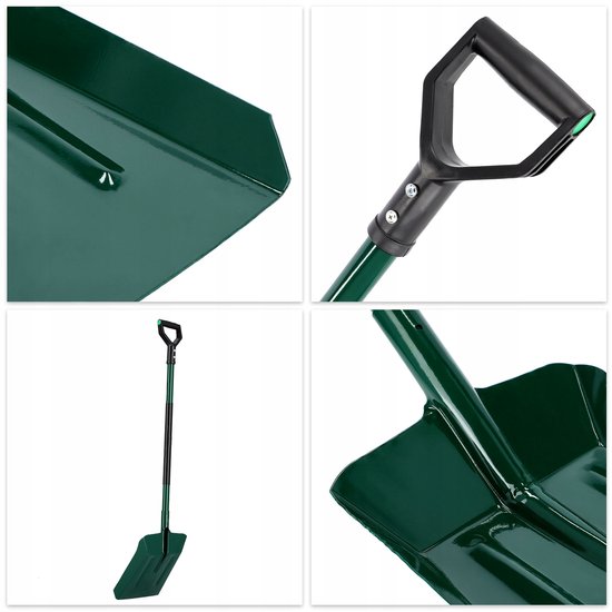 KADAX Schep, koolstofschep, schep met ergonomische steel, schep met stevige handgreep, robuuste schep voor as, kolen, koolstof, tuingereedschap, tuinspade (metalen steel) van Merkloos	