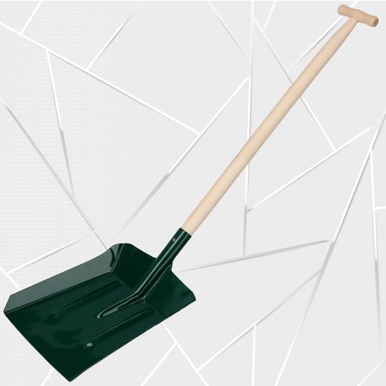 KADAX Schep, koolstofschep, schep met ergonomische steel, schep met stevige handgreep, robuuste schop voor as, kolen, koolstof, tuingereedschap, tuinspade (houten steel) van Merkloos	