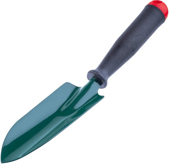 KADAX Smalle bloemenkels, tuinschep van metaal, bloemenschep met handvat van kunststof, plantentroffel, voor het aanplanten en verplanten, tuinschep voor tuin, balkon, bloemen, planten (groen) van KADAX