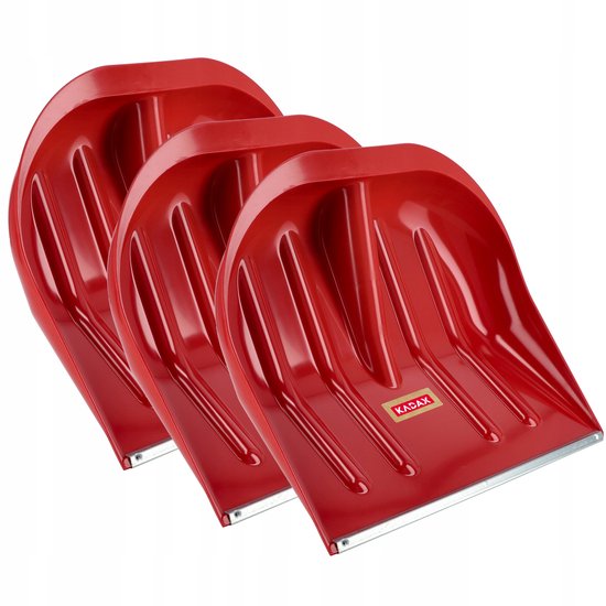 KADAX sneeuwschuiver, 44,5 x 38,5 cm, sneeuwschuiver zonder steel, sneeuwschuiver met rand van zinkplaat, kunststof sneeuwschuiver, sneeuwschuiver (3, Rood) van Merkloos	
