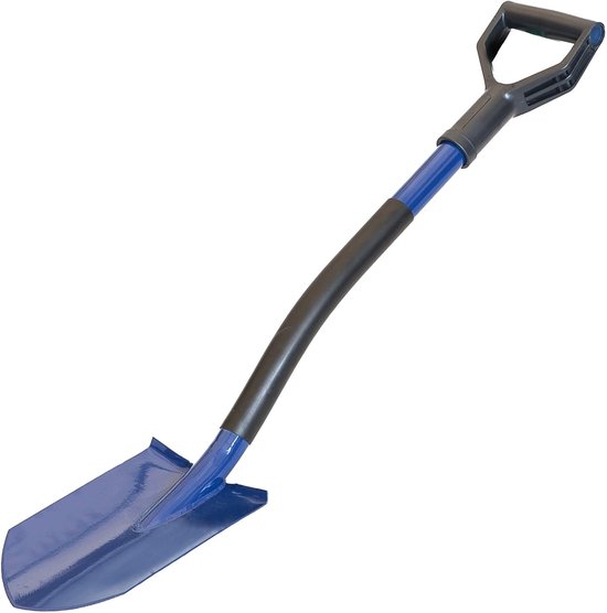 KADAX Spade, tuinspade met kop van staal, schep met steel van metaal, tuinschep met D-greep, grafspade, pionierspade (punt)