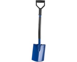 KADAX Spade, tuinspade met kop van staal, schep met steel van metaal, tuinschep met D-greep, grafspade, pionierspade (rond) van Merkloos	
