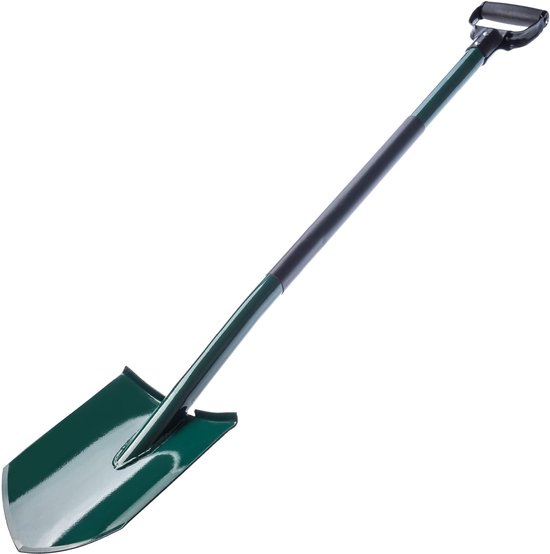 KADAX Spade, tuinspade om te graven, tuinschep met ergonomische steel, schep van metaal, grafschep voor tuin, schip, tuinspade, grafschep (punt, D-greep) van Merkloos	