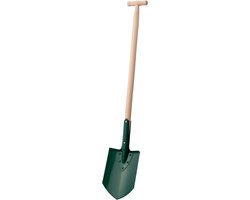 KADAX Spade, tuinspade om te graven, tuinschep met houten steel, schep, grafschep, grafschep voor tuin, harde, steenachtige bodems, plantenspaden, tuinspade van metaal (punt, T-greep) van Merkloos	