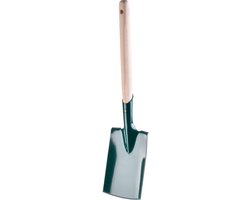 KADAX Spaden, tuinspade van metaal, grafschep met steel van hout, om te graven, gereedschap voor tuin, reizen, robuuste grafspatten, plantenspatten, tuingereedschap (groen) van Merkloos	