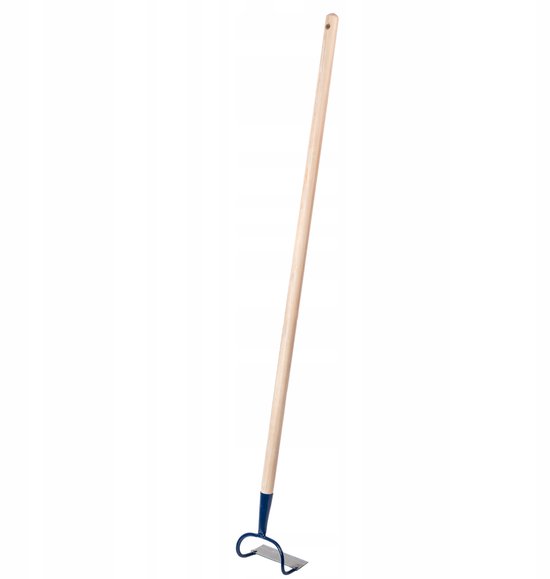 KADAX Tuinhak van metaal, haak met steel van hout, onkruidhaak voor het losmaken, luchten en wieden van de grond, tuinaccessoires voor het verwijderen van onkruid (W: 16 cm, dubbel) van Merkloos	
