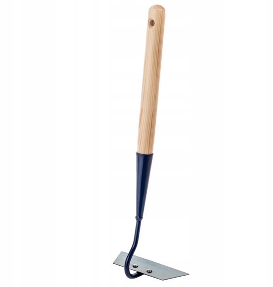 KADAX Tuinhak van metaal, hak met steel van hout, onkruidhaak voor het losmaken, luchten en wieden van de grond, tuinaccessoires voor het verwijderen van onkruid (W: 14cm, trapeziumvorm, kort) van Merkloos	