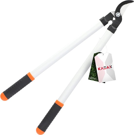 KADAX - Tuinschaar met twee handen en aambeeldenschaar met stalen lemmet en aluminium handgrepen - schaar voor bloemen, struiken, takken, boomschaar - 61,5 cm van KADAX