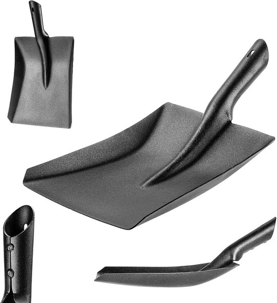 KADAX Tuinspade zonder handvat, robuuste schop voor de tuin, universele schep, tuinschep zonder steel, stalen schep, zandschep (zwart, 41,5 x 24 cm) van Merkloos	
