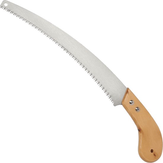 KADAX Tuinzaag, zaagbladlengte 330 mm, handzaag met houten handvat, zagen, takkenzaag gemaakt van hoogwaardig staal, stalen zaagblad, comfortabele grip van Merkloos	