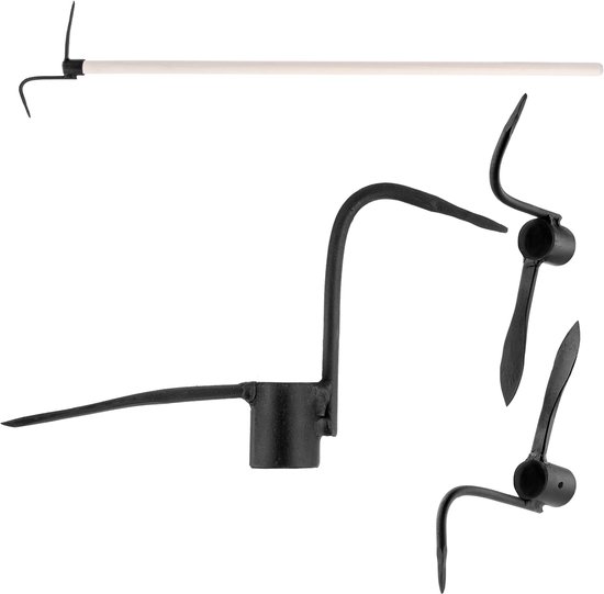 KADAX Voegenkrabber met robuuste dubbele haakkop, onkruidkrabber voor het nauwkeurig verwijderen van onkruid en mos tussen trottoirvoegen, tuingereedschap (zonder steel) van Merkloos	