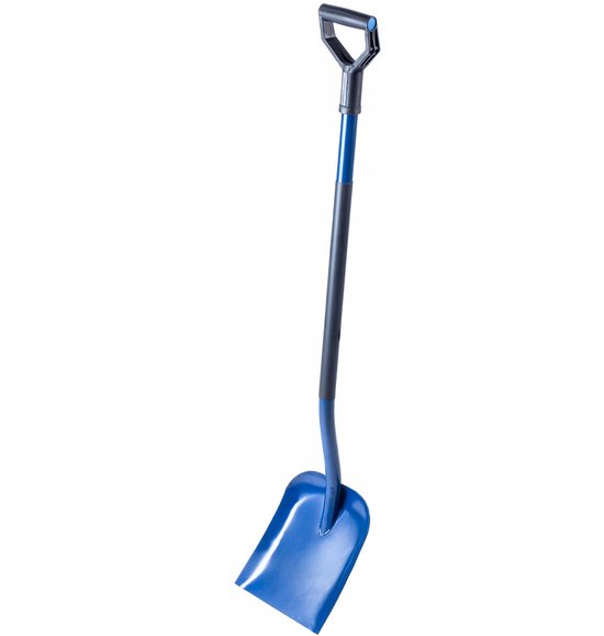 KADAX Zandschep van staal, schep met lichte steel, spade met D-greep, grondschep, tuinspade voor zand, grind, aarde, tuinschep (metaal, blauw) van Merkloos	
