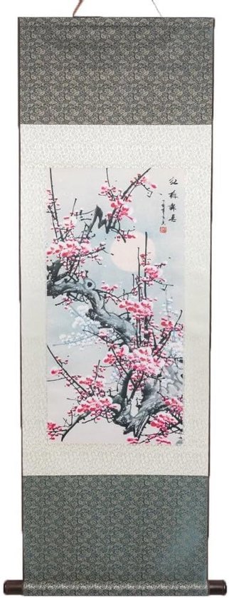 Kakemono Snoeischaar Rozen Decoratie - Aziatische Traditionele Wandkunst van Merkloos	
